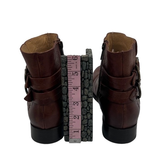 Frye Brown Molly D Ring Buckle Ankle Boots Size 8 1/2 Women's - Picture 9 of 10